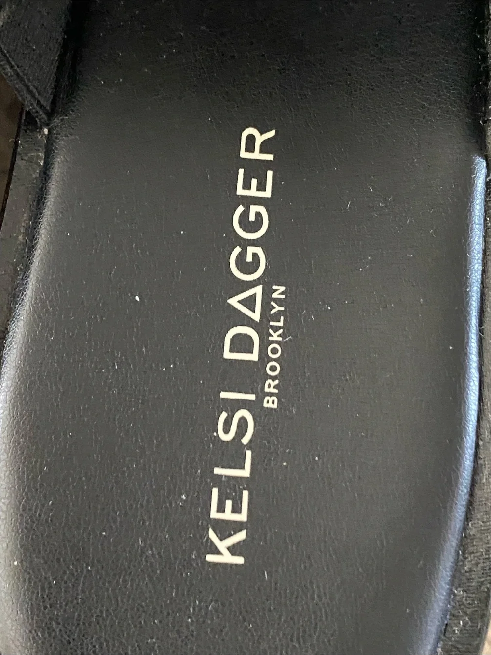Kelsi Dagger Brooklyn Drift Black Leather Slide Mules